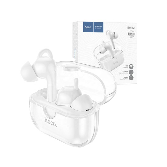 Hoco True Wireless Earbuds EW22 Cantante ENC Noise Cancelling White Hoco True Wireless Earbuds EW22 Cantante ENC Noise Cancelling White